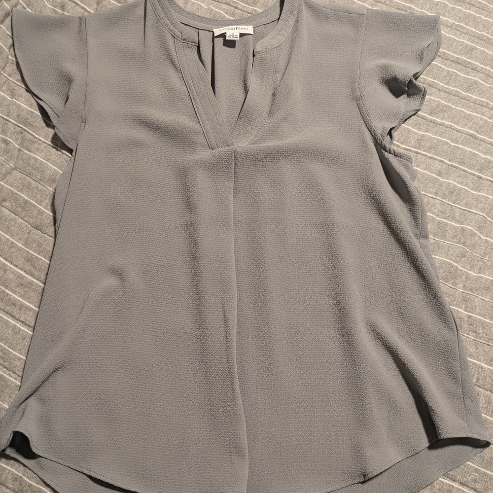 Calvin Klein Light Gray Women's Blouse